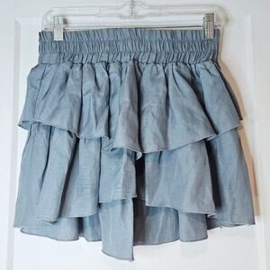Piamita Tiered Ruffle Mini Skirt
